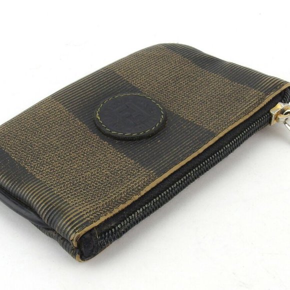 Authentic FENDI coin case pecan beige PVC - Picture 4 of 7